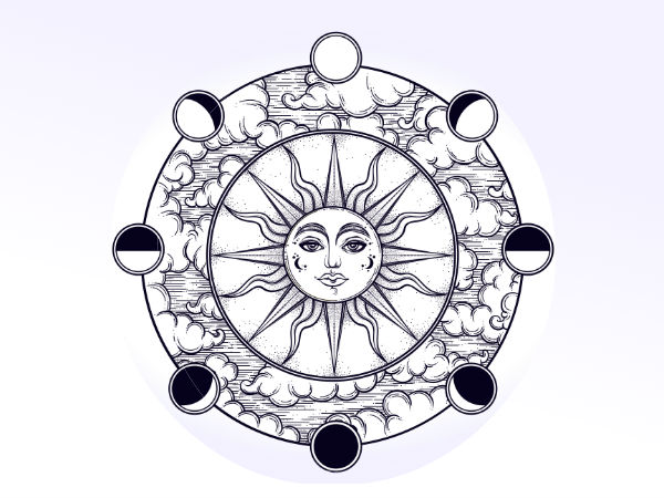 2. ಮರದ ಸೂರ್ಯ: