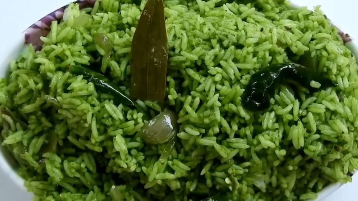 ಪಾಲಕ್ ರೈಸ್ ಮಾಡಿ ಸವಿಯಿರಿ..! 10 ನಿಮಿಷದ ರೆಸಿಪಿ How To Make Palak Rice